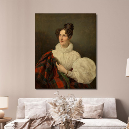 Dama In Abito Bianco Ferdinand Georg Waldmüller fgw24 quadro stampato su tela