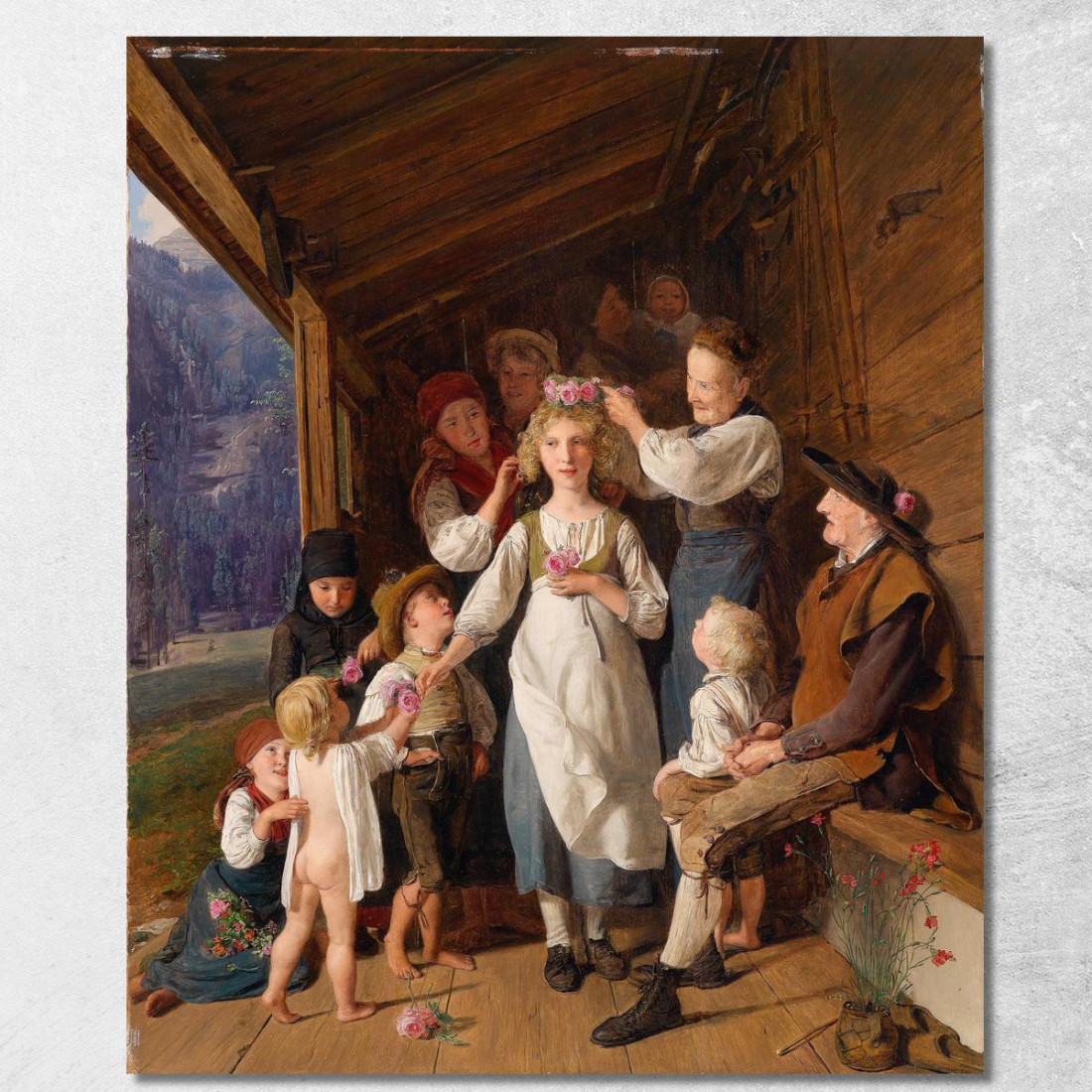 La Damigella D'Onore Ferdinand Georg Waldmüller fgw39 quadro stampato su tela