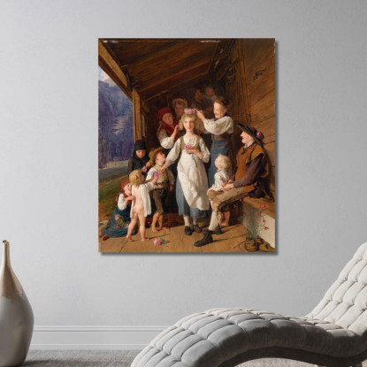 La Damigella D'Onore Ferdinand Georg Waldmüller fgw39 quadro stampato su tela