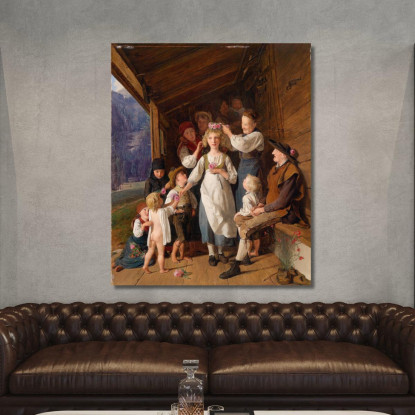 La Damigella D'Onore Ferdinand Georg Waldmüller fgw39 quadro stampato su tela