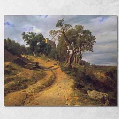 Le Rovine Di Liechtenstein Presso Mödling Ferdinand Georg Waldmüller fgw44 quadro stampato su tela