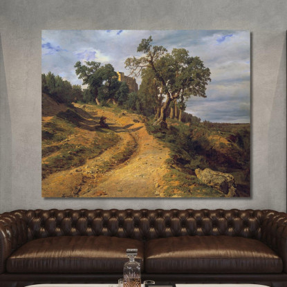 Le Rovine Di Liechtenstein Presso Mödling Ferdinand Georg Waldmüller fgw44 quadro stampato su tela