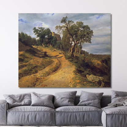 Le Rovine Di Liechtenstein Presso Mödling Ferdinand Georg Waldmüller fgw44 quadro stampato su tela