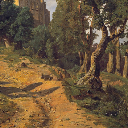 Le Rovine Di Liechtenstein Presso Mödling Ferdinand Georg Waldmüller fgw44 quadro stampato su tela