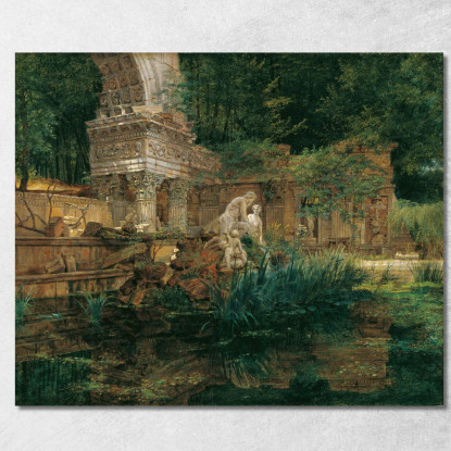 La Rovina Romana A Schönbrunn Ferdinand Georg Waldmüller fgw45 quadro stampato su tela
