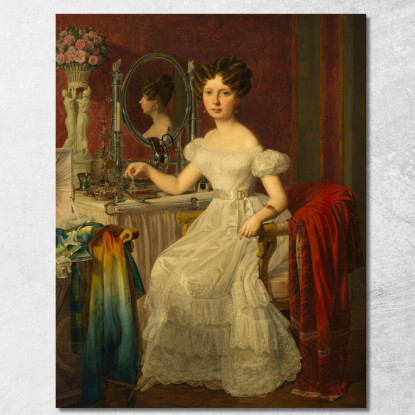 L'Attrice Elise Höfer Ferdinand Georg Waldmüller fgw46 quadro stampato su tela