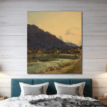 Il Fiume Traun Presso Ischl Ferdinand Georg Waldmüller fgw47 quadro stampato su tela