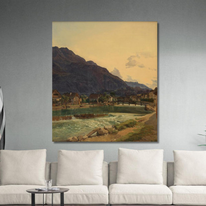 Il Fiume Traun Presso Ischl Ferdinand Georg Waldmüller fgw47 quadro stampato su tela