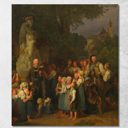 La Venerazione Di San Giovanni Ferdinand Georg Waldmüller fgw48 quadro stampato su tela