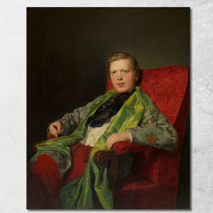 Emanuel Ritter Von Neuwall (1813-1879) Ferdinand Georg Waldmüller fgw53 quadro stampato su tela