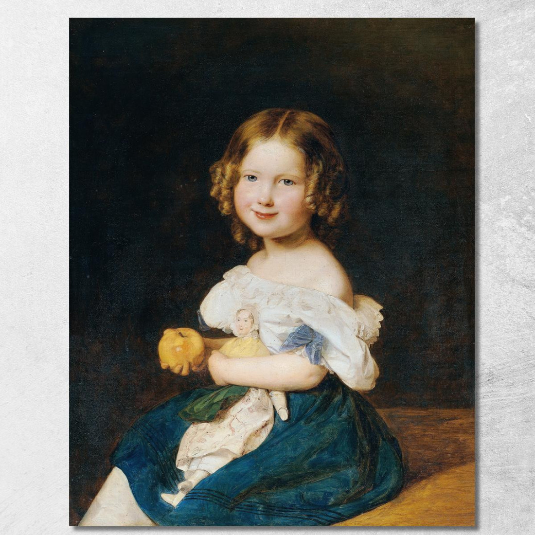 Emilie Werner La Figlia Dei Coniugi Johann E Magdalena Werner Ferdinand Georg Waldmüller fgw54 quadro stampato su tela