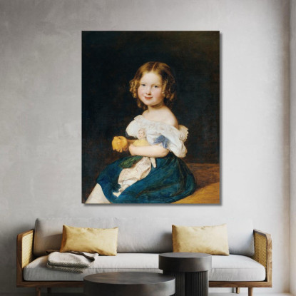 Emilie Werner La Figlia Dei Coniugi Johann E Magdalena Werner Ferdinand Georg Waldmüller fgw54 quadro stampato su tela