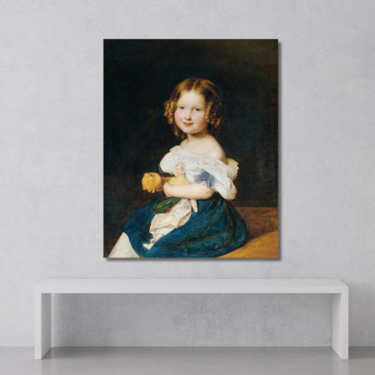 Emilie Werner La Figlia Dei Coniugi Johann E Magdalena Werner Ferdinand Georg Waldmüller fgw54 quadro stampato su tela