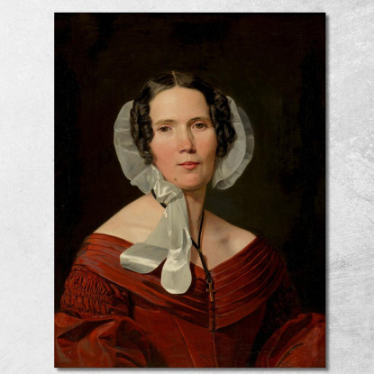 Signora Von Bartsch Ferdinand Georg Waldmüller fgw58 quadro stampato su tela