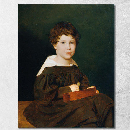 Heinrich Werner (1830-1861) Figlio Della Coppia Johann E Magdalena Werner Ferdinand Georg Waldmüller fgw65 quadro stampato su t