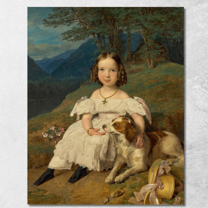 Julia Contessa Apraxin Ferdinand Georg Waldmüller fgw71 quadro stampato su tela