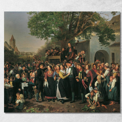 Matrimonio Contadino Della Bassa Austria Ferdinand Georg Waldmüller fgw84 quadro stampato su tela