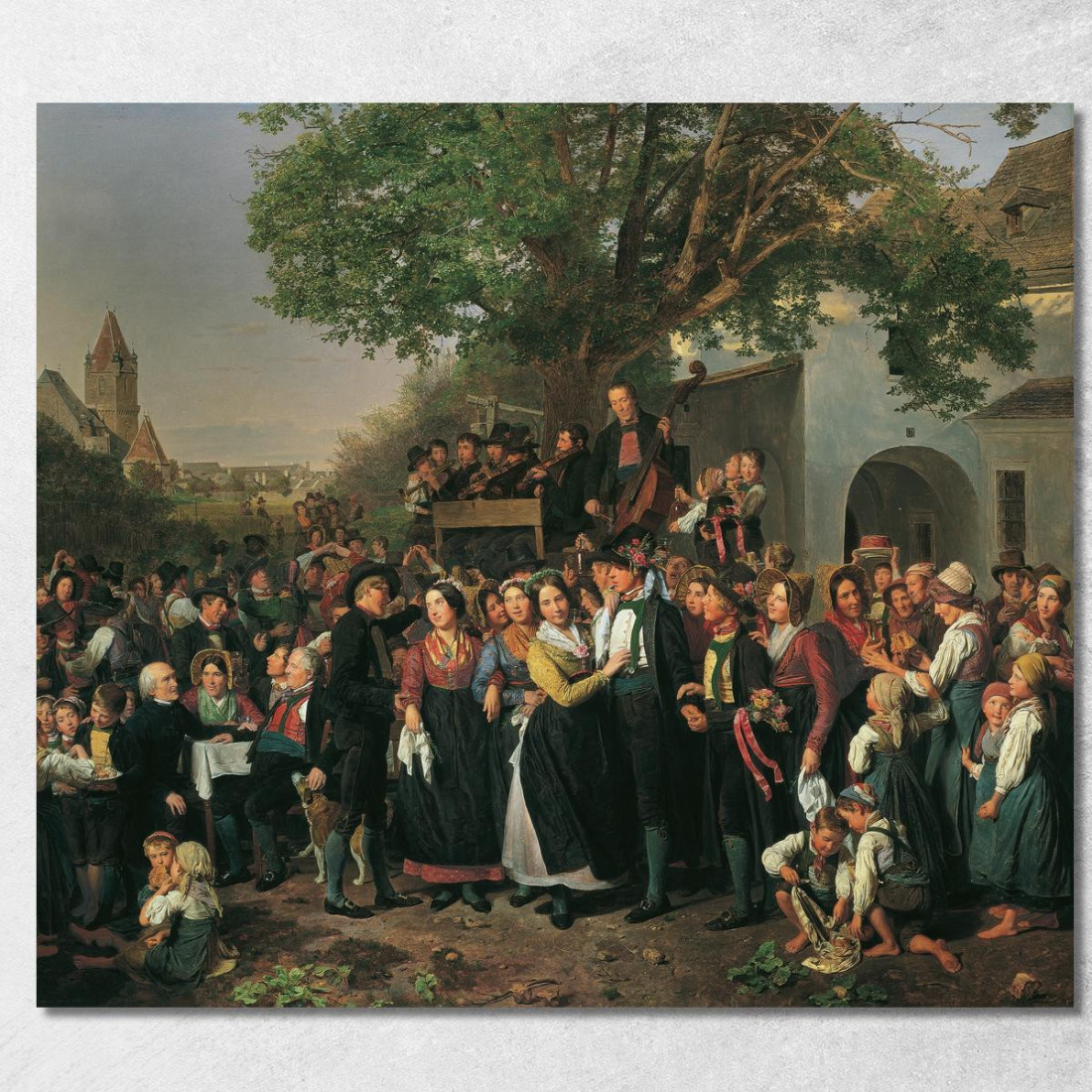 Matrimonio Contadino Della Bassa Austria Ferdinand Georg Waldmüller fgw84 quadro stampato su tela
