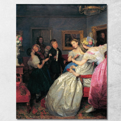 Poveri Auguri Ferdinand Georg Waldmüller fgw85 quadro stampato su tela