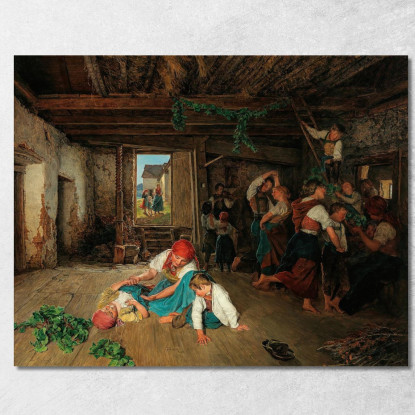 Preparativi Per La Celebrazione Della Vendemmia Ferdinand Georg Waldmüller fgw92 quadro stampato su tela