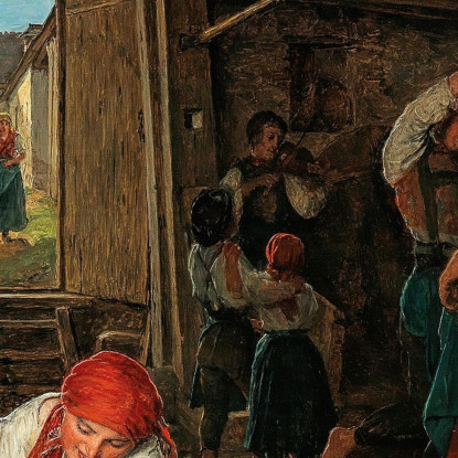 Preparativi Per La Celebrazione Della Vendemmia Ferdinand Georg Waldmüller fgw92 quadro stampato su tela