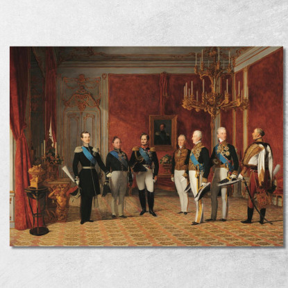 Accoglienza Del Granduca Alessandro Nikolaevič Da Parte Del Principe Metternich Nella Hofburg Di Vienna Nel 1839 Ferdinand Geor