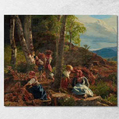 Raccoglitori Di Legna Nel Wienerwald Ferdinand Georg Waldmüller fgw94 quadro stampato su tela