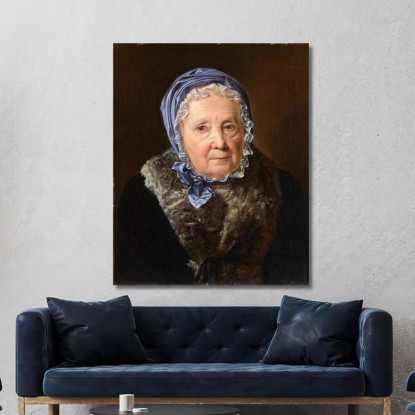 Rosina Wieser All'Età Di 83 Anni Ferdinand Georg Waldmüller fgw97 quadro stampato su tela