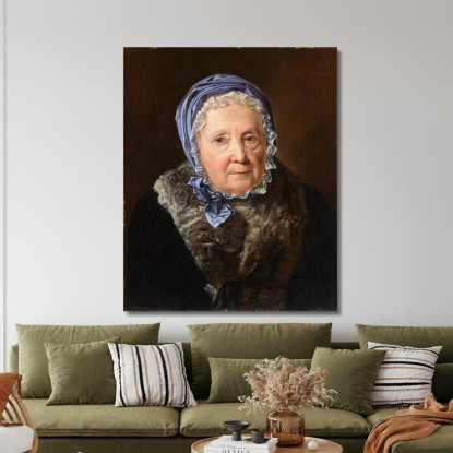 Rosina Wieser All'Età Di 83 Anni Ferdinand Georg Waldmüller fgw97 quadro stampato su tela
