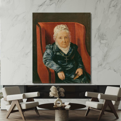 Rosina Wieser In Poltrona Ferdinand Georg Waldmüller fgw98 quadro stampato su tela