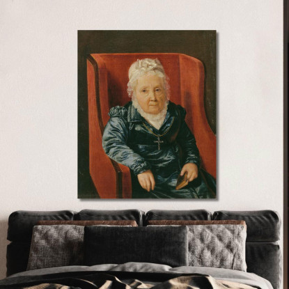 Rosina Wieser In Poltrona Ferdinand Georg Waldmüller fgw98 quadro stampato su tela