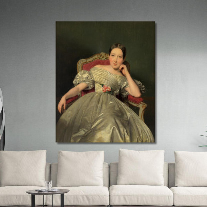 Ragazza Seduta In Abito Di Raso Bianco Ferdinand Georg Waldmüller fgw101 quadro stampato su tela