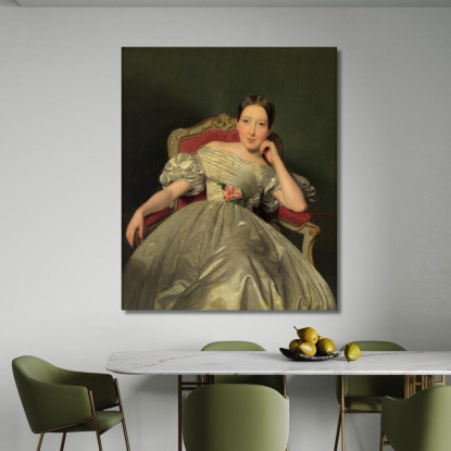 Ragazza Seduta In Abito Di Raso Bianco Ferdinand Georg Waldmüller fgw101 quadro stampato su tela