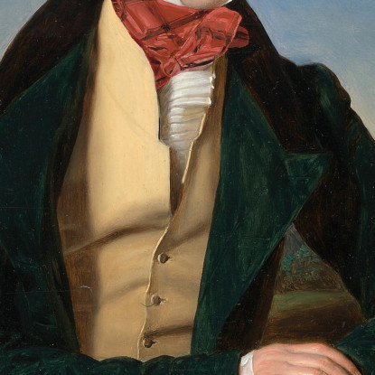 L'Attore Maximilian Korn In Un Paesaggio Ferdinand Georg Waldmüller fgw107 quadro stampato su tela