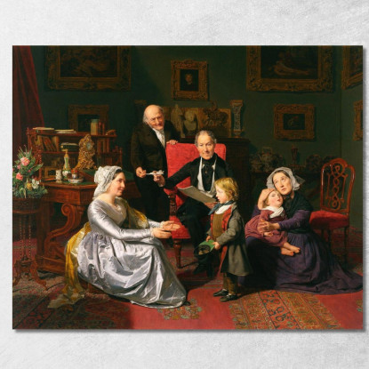 L'Adozione Ferdinand Georg Waldmüller fgw108 quadro stampato su tela