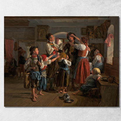 L'Addio Del Coscritto Ferdinand Georg Waldmüller fgw110 quadro stampato su tela