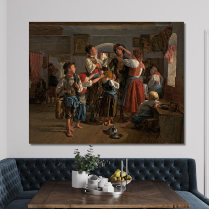 L'Addio Del Coscritto Ferdinand Georg Waldmüller fgw110 quadro stampato su tela