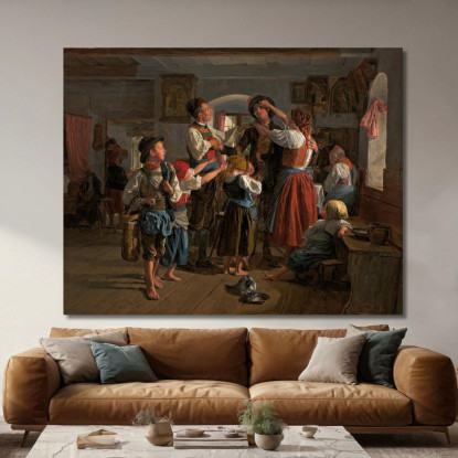 L'Addio Del Coscritto Ferdinand Georg Waldmüller fgw110 quadro stampato su tela