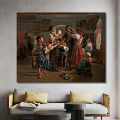 L'Addio Del Coscritto Ferdinand Georg Waldmüller fgw110 quadro stampato su tela