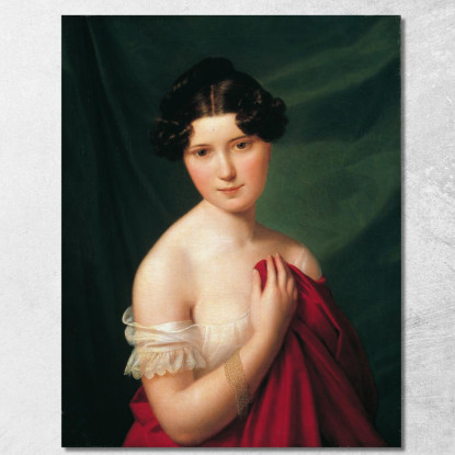 L'Attrice Di Corte Sophie Müller Ferdinand Georg Waldmüller fgw111 quadro stampato su tela