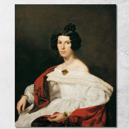 La Moglie Del Funzionario Di Corte Josef Von Stadler Ferdinand Georg Waldmüller fgw116 quadro stampato su tela