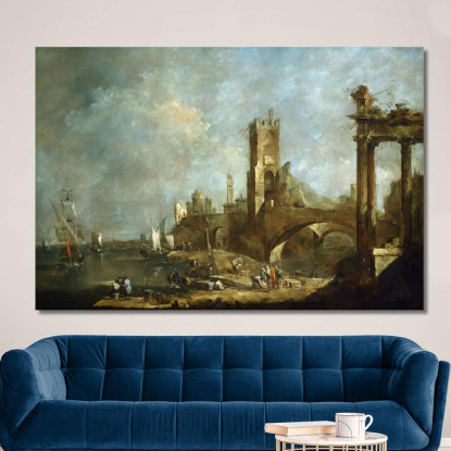 Capriccio Di Un Porto Francesco Guardi fgr8 quadro stampato su tela