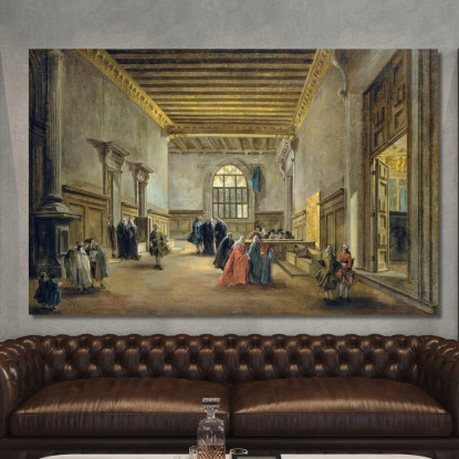 L’Anticamera Della Sala Del Maggior Consiglio Francesco Guardi fgr24 quadro stampato su tela
