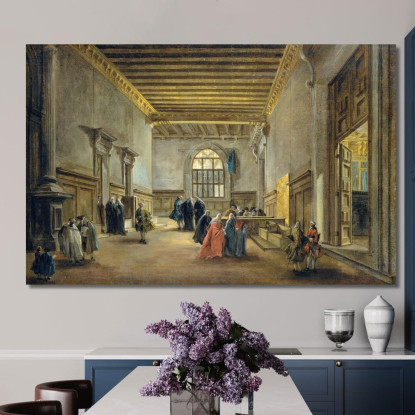 L’Anticamera Della Sala Del Maggior Consiglio Francesco Guardi fgr24 quadro stampato su tela