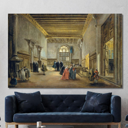 L’Anticamera Della Sala Del Maggior Consiglio Francesco Guardi fgr24 quadro stampato su tela