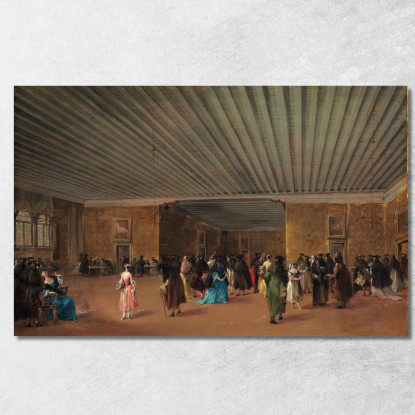 Il Ridotto Pubblico A Palazzo Dandolo Francesco Guardi fgr36 quadro stampato su tela