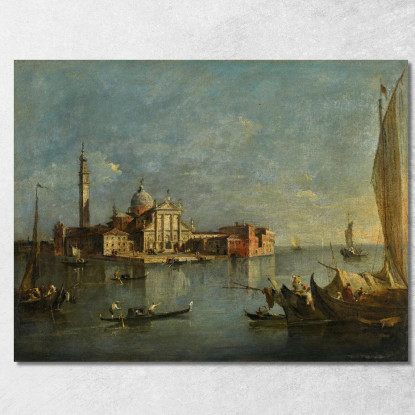 Venezia Veduta Di San Giorgio Maggiore Francesco Guardi fgr41 quadro stampato su tela
