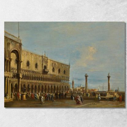 Venezia Veduta Della Piazzetta Verso Sud Con Il Palazzo Ducale Francesco Guardi fgr42 quadro stampato su tela