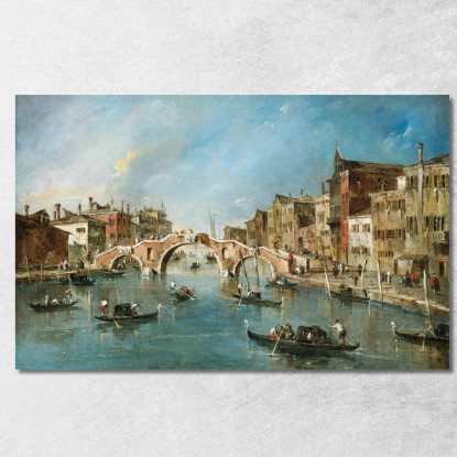 Veduta Del Canale Di Cannaregio Venezia Francesco Guardi fgr51 quadro stampato su tela