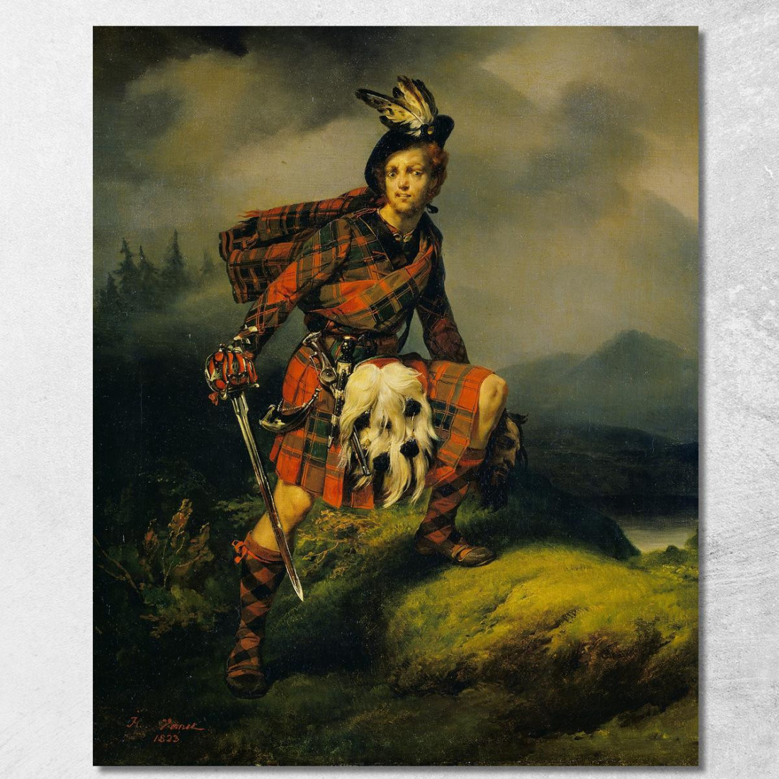 Allan M'Aulay Horace Vernet hvr3 quadro stampato su tela